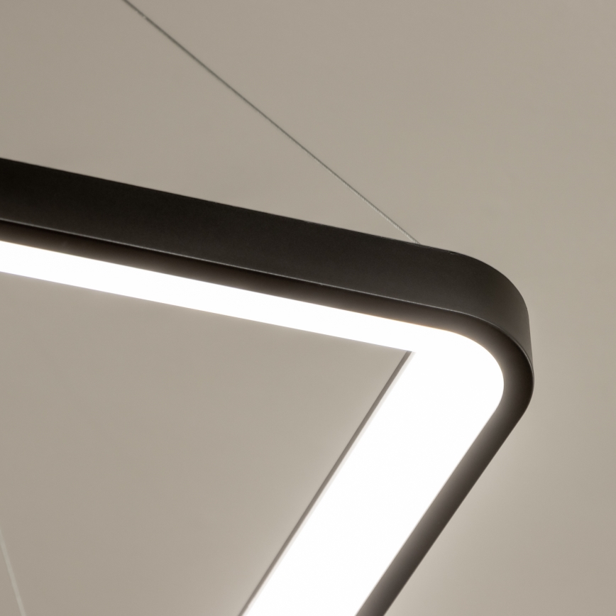 Brilagi - LED luster na sajli FALCON SLIM LED/50W/230V 3000-6500K 50x50 cm, crne boje, s mogućnošću prigušivanja + daljinski upravljač