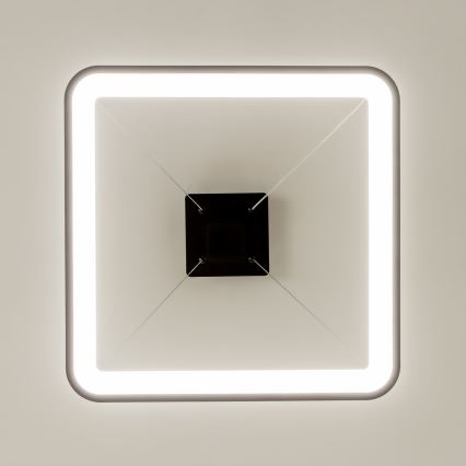 Brilagi - LED luster na sajli FALCON SLIM LED/50W/230V 3000-6500K 50x50 cm, crne boje, s mogućnošću prigušivanja + daljinski upravljač