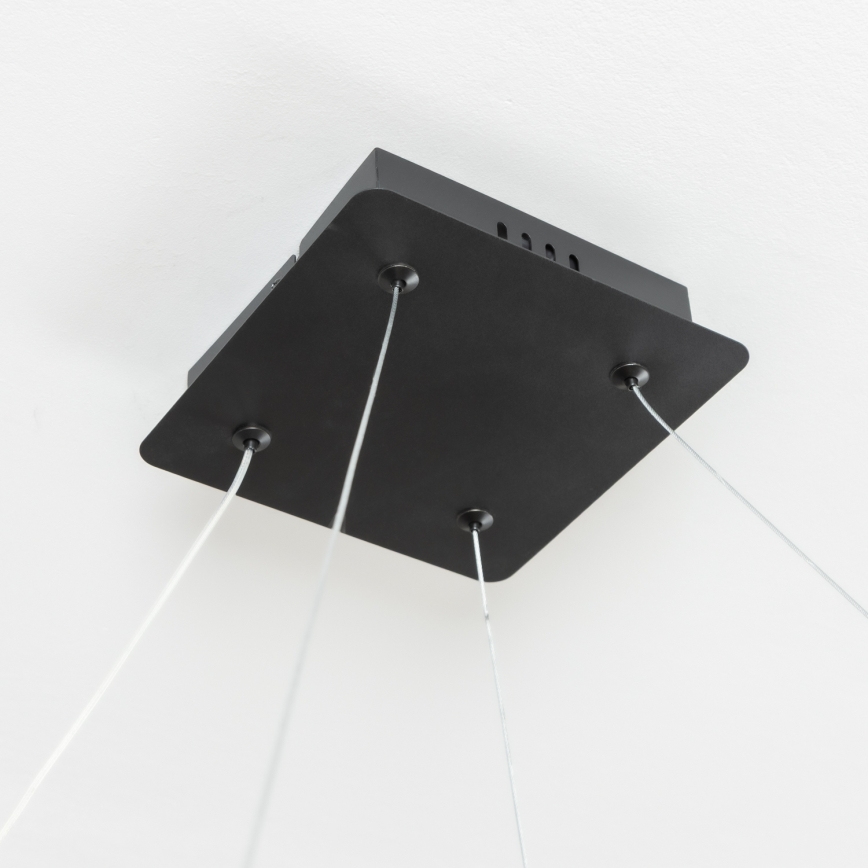 Brilagi - LED luster na sajli FALCON SLIM LED/50W/230V 3000-6500K 50x50 cm, crne boje, s mogućnošću prigušivanja + daljinski upravljač