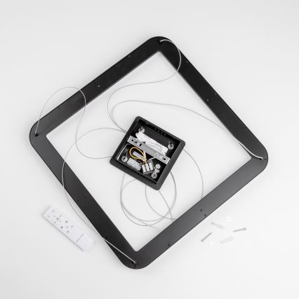 Brilagi - LED luster na sajli FALCON SLIM LED/50W/230V 3000-6500K 50x50 cm, crne boje, s mogućnošću prigušivanja + daljinski upravljač