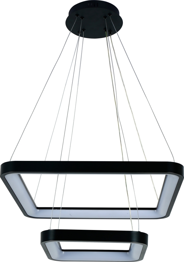 Brilagi - LED Prigušivi luster na sajli FALCON SLIM LED/78W/230V 3000-6500K 50x50 cm crna + daljinski upravljač