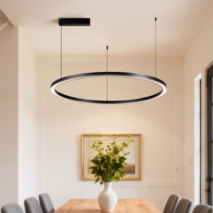 Brilagi - LED viseći luster na sajli PORTOFINO sa mogućnošću prigušivanja LED/60W/230V 3000-6000K Ø 80 cm crna + daljinski upravljač