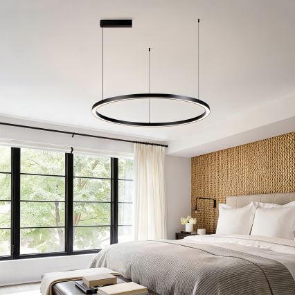 Brilagi - LED viseći luster na sajli PORTOFINO sa mogućnošću prigušivanja LED/60W/230V 3000-6000K Ø 80 cm crna + daljinski upravljač