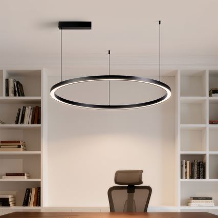 Brilagi - LED viseći luster na sajli PORTOFINO sa mogućnošću prigušivanja LED/60W/230V 3000-6000K Ø 80 cm crna + daljinski upravljač