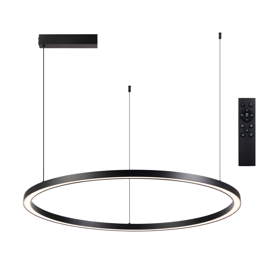 Brilagi - LED viseći luster na sajli PORTOFINO sa mogućnošću prigušivanja LED/60W/230V 3000-6000K Ø 80 cm crna + daljinski upravljač