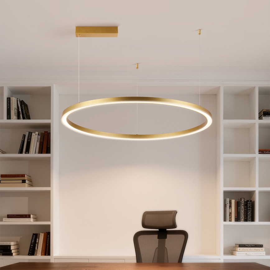 Brilagi - LED luster na sajli PORTOFINO s mogućnošću prigušivanja LED/60W/230V 3000-6000K Ø 80 cm zlatni + daljinski upravljač