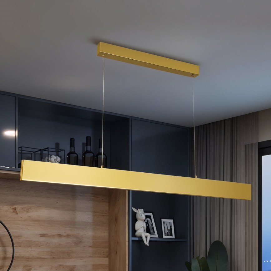 Brilagi - LED Prigušivi luster na sajli SLIMLINE LED/40W/230V 3000-6000K zlatna + daljinski upravljač
