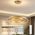 Brilagi - LED prigušivi luster na sajli TWISTER LED/75W/230V 3000-6000K promjer 70 cm zlatna + daljinski upravljač