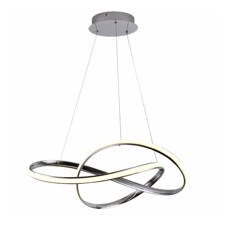 Brilagi - LED prigušivački luster na užetu COSMOWAVE LED/70W/230V sjajni krom + daljinski upravljač