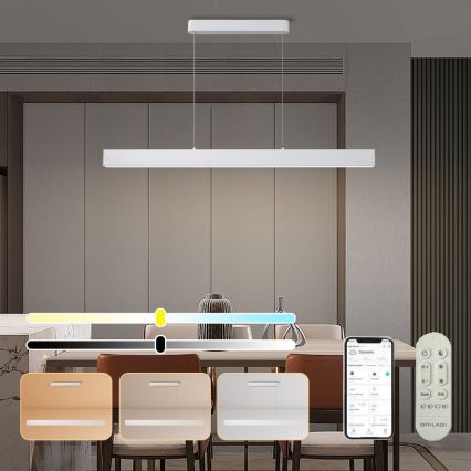 Brilagi - LED Prigušivi luster na sajli SLEEKLINE SMART LED/40W/230V 3000-6000K Wi-Fi Tuya bijela + daljinski upravljač