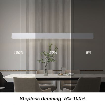 Brilagi - LED Prigušivi luster na sajli SLEEKLINE SMART LED/40W/230V 3000-6000K Wi-Fi Tuya bijela + daljinski upravljač