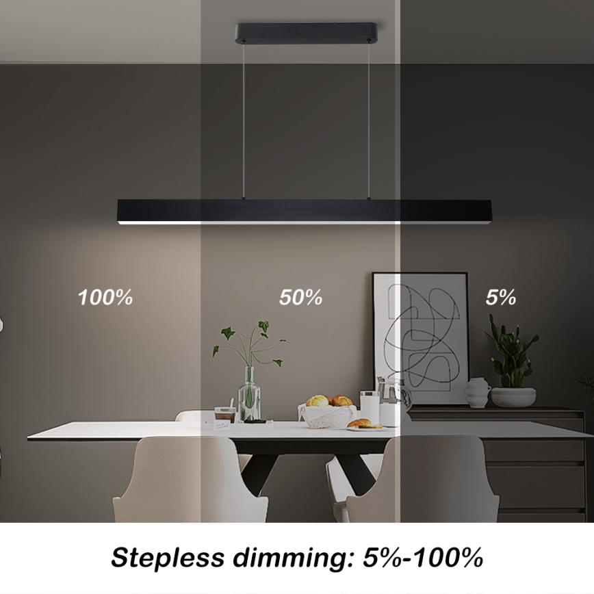 Brilagi - LED Prigušivi luster na sajli SLEEKLINE SMART LED/40W/230V 3000-6000K Wi-Fi Tuya crna + daljinski upravljač