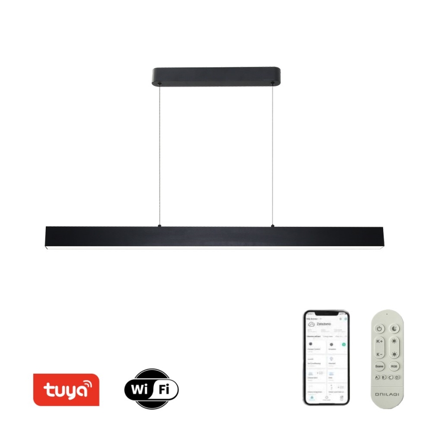 Brilagi - LED Prigušivi luster na sajli SLEEKLINE SMART LED/40W/230V 3000-6000K Wi-Fi Tuya crna + daljinski upravljač