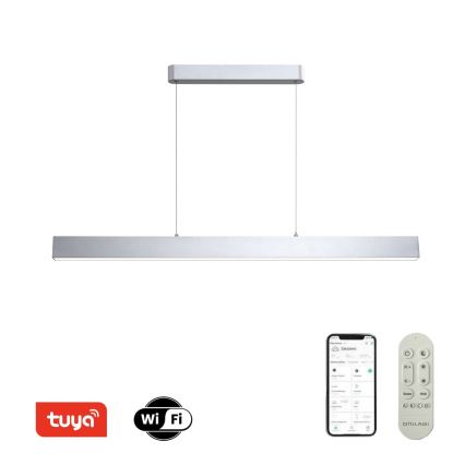 Brilagi - LED luster s regulacijom svjetline na sajli SLEEKLINE SMART LED/40W/230V 3000-6000K Wi-Fi Tuya srebrni + daljinski upravljač