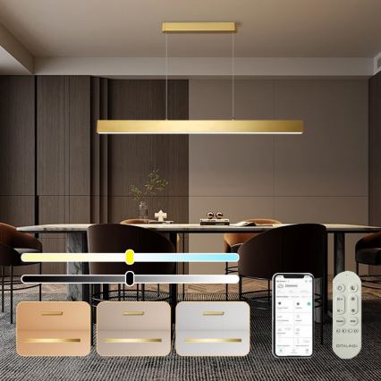 Brilagi - LED Prigušivi luster na sajli SLEEKLINE SMART LED/40W/230V 3000-6000K Wi-Fi Tuya zlatna + daljinski upravljač