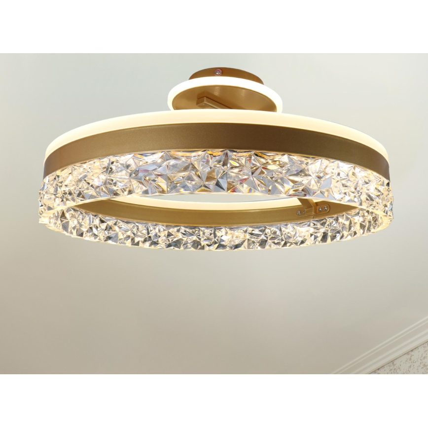 Brilagi - LED Prigušivi nadgradni luster LED/86W/230V 3000-6500K zlatna + daljinski upravljač
