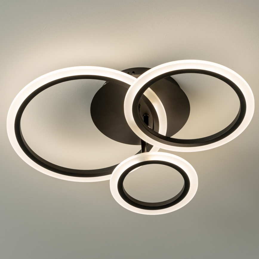 Brilagi - LED Prigušivi nadgradni luster ORBITS LED/40W/230V 3000-6500K crna + daljinski upravljač