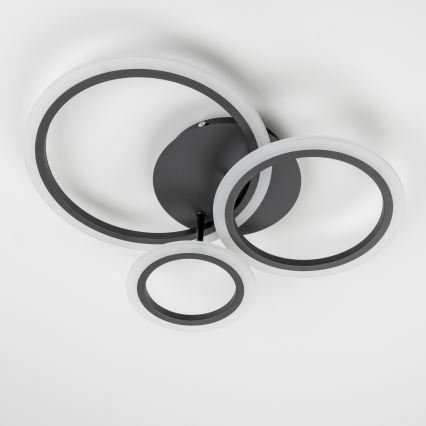 Brilagi - LED Prigušivi nadgradni luster ORBITS LED/40W/230V 3000-6500K crna + daljinski upravljač