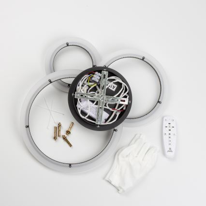 Brilagi - LED Prigušivi nadgradni luster ORBITS LED/40W/230V 3000-6500K crna + daljinski upravljač