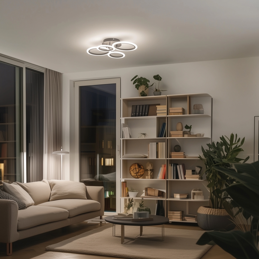 Brilagi - LED Prigušivi nadgradni luster ORBITS LED/50W/230V 3000-6500K antracit + daljinski upravljač