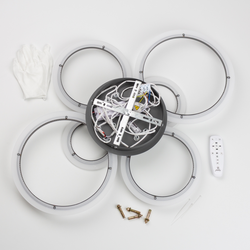 Brilagi - LED Prigušivi nadgradni luster ORBITS LED/85W/230V 3000-6500K antracit + daljinski upravljač