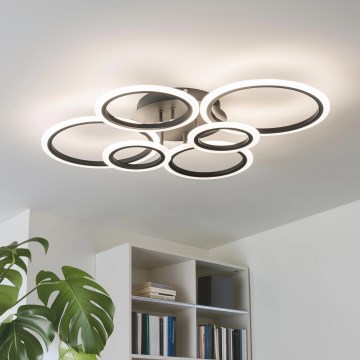 Brilagi - LED Prigušivi nadgradni luster ORBITS LED/85W/230V 3000-6500K crna + daljinski upravljač
