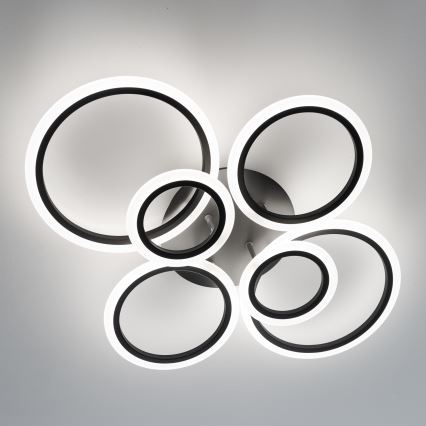Brilagi - LED Prigušivi nadgradni luster ORBITS LED/85W/230V 3000-6500K crna + daljinski upravljač