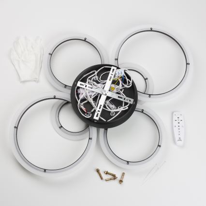 Brilagi - LED Prigušivi nadgradni luster ORBITS LED/85W/230V 3000-6500K crna + daljinski upravljač