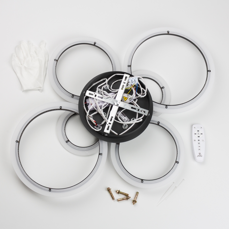 Brilagi - LED Prigušivi nadgradni luster ORBITS LED/85W/230V 3000-6500K crna + daljinski upravljač