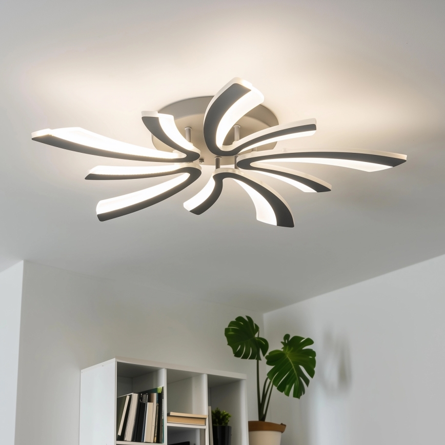 Brilagi - LED Prigušivi nadgradni luster TWIST LED/55W/230V 3000-6500K antracit + daljinski upravljač