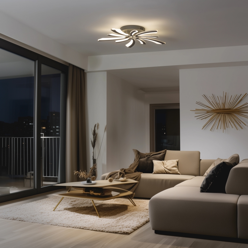 Brilagi - LED Prigušivi nadgradni luster TWIST LED/55W/230V 3000-6500K antracit + daljinski upravljač