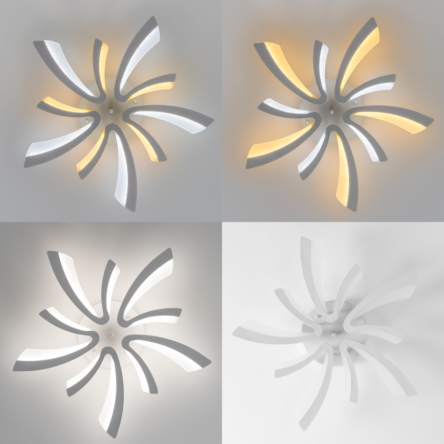 Brilagi - LED Prigušivi nadgradni luster TWIST LED/55W/230V 3000-6500K bijela + daljinski upravljač