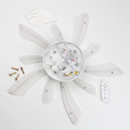 Brilagi - LED Prigušivi nadgradni luster TWIST LED/55W/230V 3000-6500K bijela + daljinski upravljač