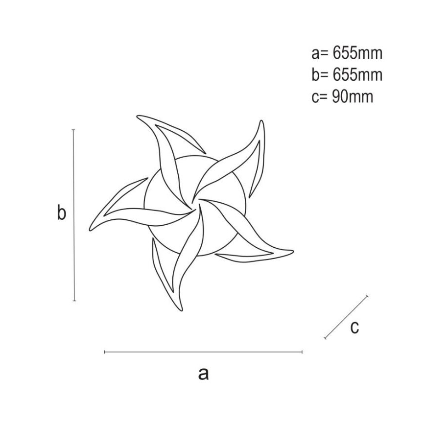 Brilagi - LED Prigušivi nadgradni luster TWIST LED/55W/230V 3000-6500K bijela + daljinski upravljač
