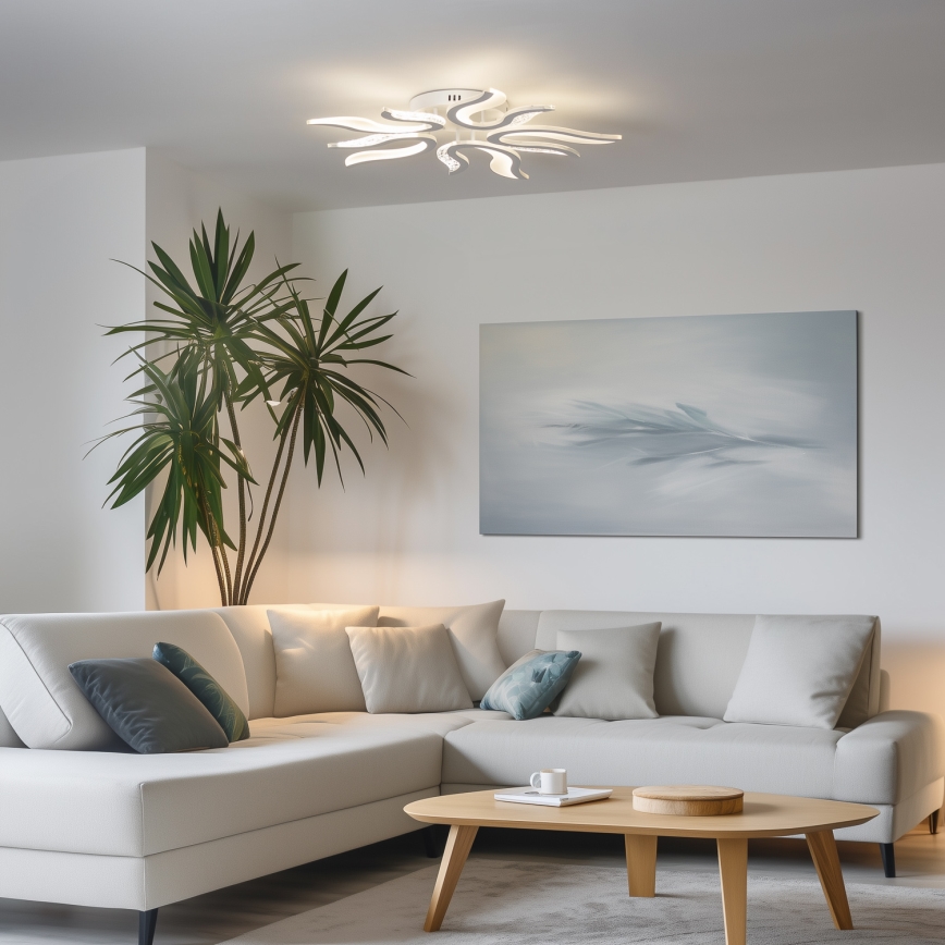 Brilagi - LED Prigušivi nadgradni luster TWIST LED/65W/230V 3000-6500K bijela + daljinski upravljač