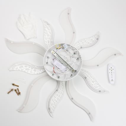 Brilagi - LED Prigušivi nadgradni luster TWIST LED/65W/230V 3000-6500K bijela + daljinski upravljač