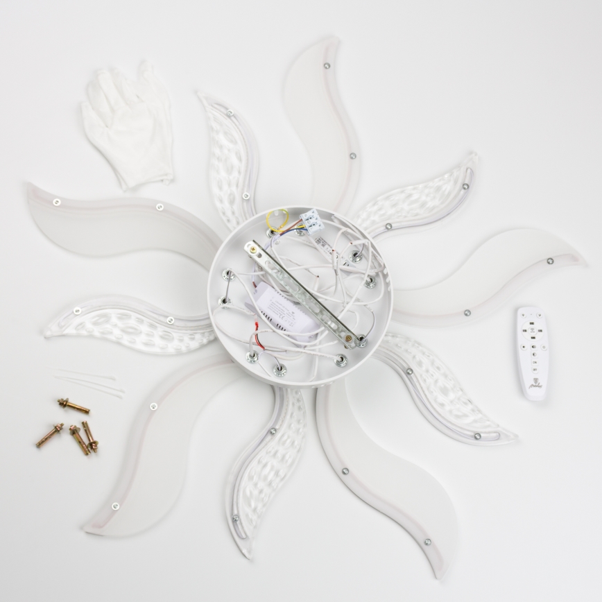 Brilagi - LED Prigušivi nadgradni luster TWIST LED/65W/230V 3000-6500K bijela + daljinski upravljač