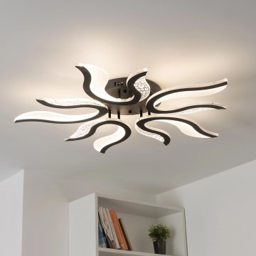 Brilagi - LED Prigušivi nadgradni luster TWIST LED/65W/230V 3000-6500K crna + daljinski upravljač