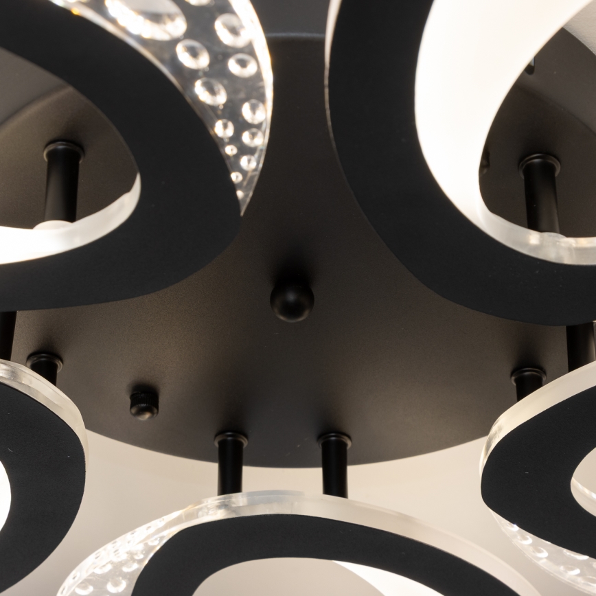 Brilagi - LED Prigušivi nadgradni luster TWIST LED/65W/230V 3000-6500K crna + daljinski upravljač