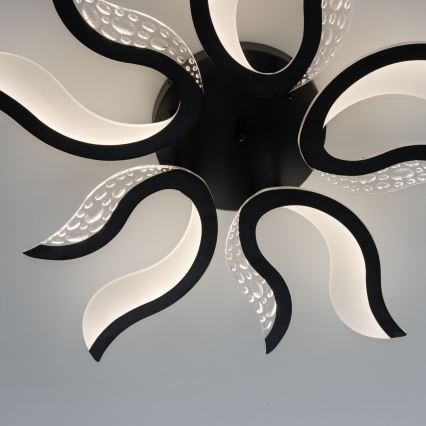 Brilagi - LED Prigušivi nadgradni luster TWIST LED/65W/230V 3000-6500K crna + daljinski upravljač