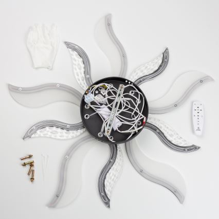 Brilagi - LED Prigušivi nadgradni luster TWIST LED/65W/230V 3000-6500K crna + daljinski upravljač