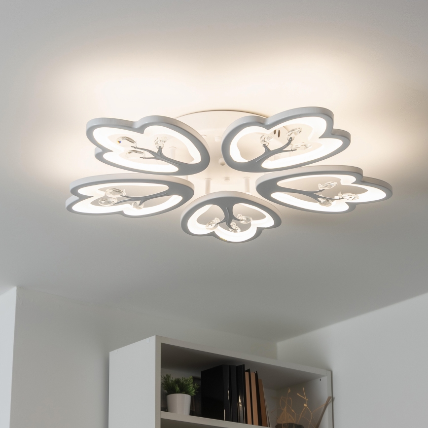 Brilagi - LED Prigušivi nadgradni luster TWIST LED/80W/230V 3000-6500K bijela + daljinski upravljač