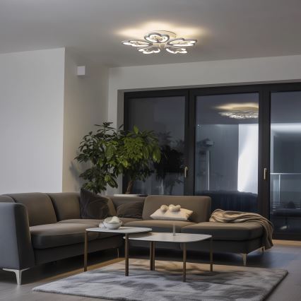 Brilagi - LED Prigušivi nadgradni luster TWIST LED/80W/230V 3000-6500K bijela + daljinski upravljač