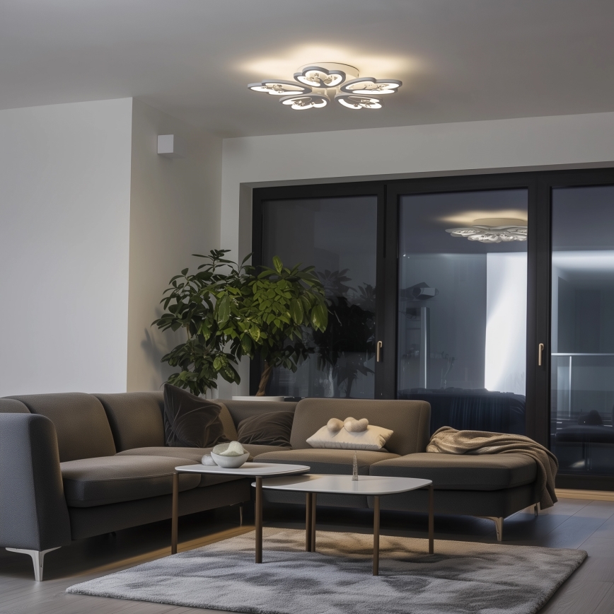 Brilagi - LED Prigušivi nadgradni luster TWIST LED/80W/230V 3000-6500K bijela + daljinski upravljač