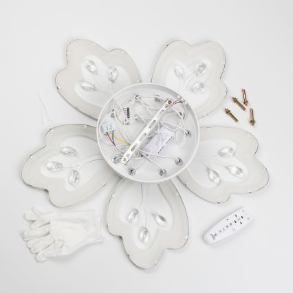 Brilagi - LED Prigušivi nadgradni luster TWIST LED/80W/230V 3000-6500K bijela + daljinski upravljač