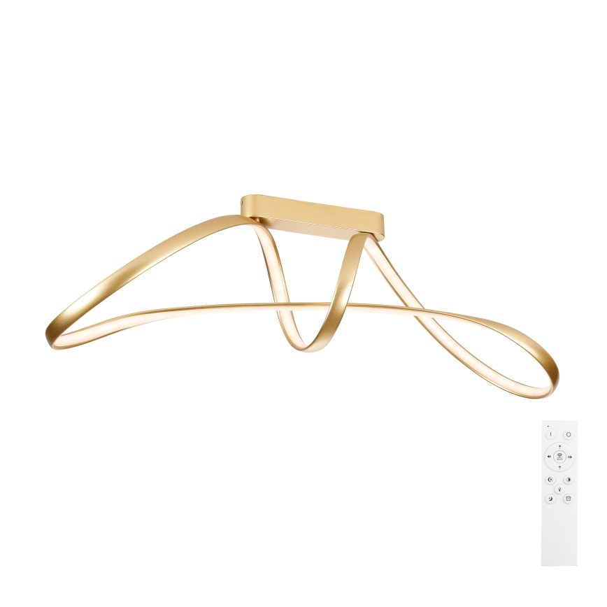 Brilagi - LED stropni luster TWISTER LED/60W/230V 3000-6000K zlatni, s mogućnošću prigušivanja + daljinski upravljač