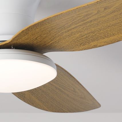 Brilagi - LED Prigušivi stropni ventilator LED/30W/230V 3000-6500K bijela/smeđa + daljinski upravljač