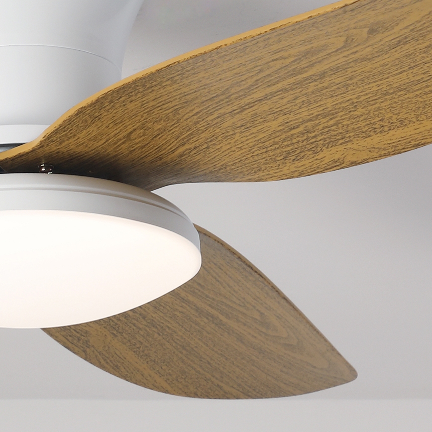 Brilagi - LED Prigušivi stropni ventilator LED/30W/230V 3000-6500K bijela/smeđa + daljinski upravljač