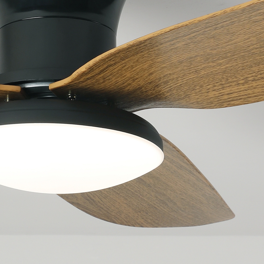 Brilagi - LED Prigušivi stropni ventilator LED/30W/230V 3000-6500K crna/smeđa + daljinski upravljač