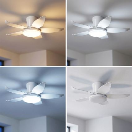 Brilagi - Stropni LED ventilator s mogućnošću prigušivanja LED/32W/230V 3000–6500K Ø95 cm bijela + daljinski upravljač